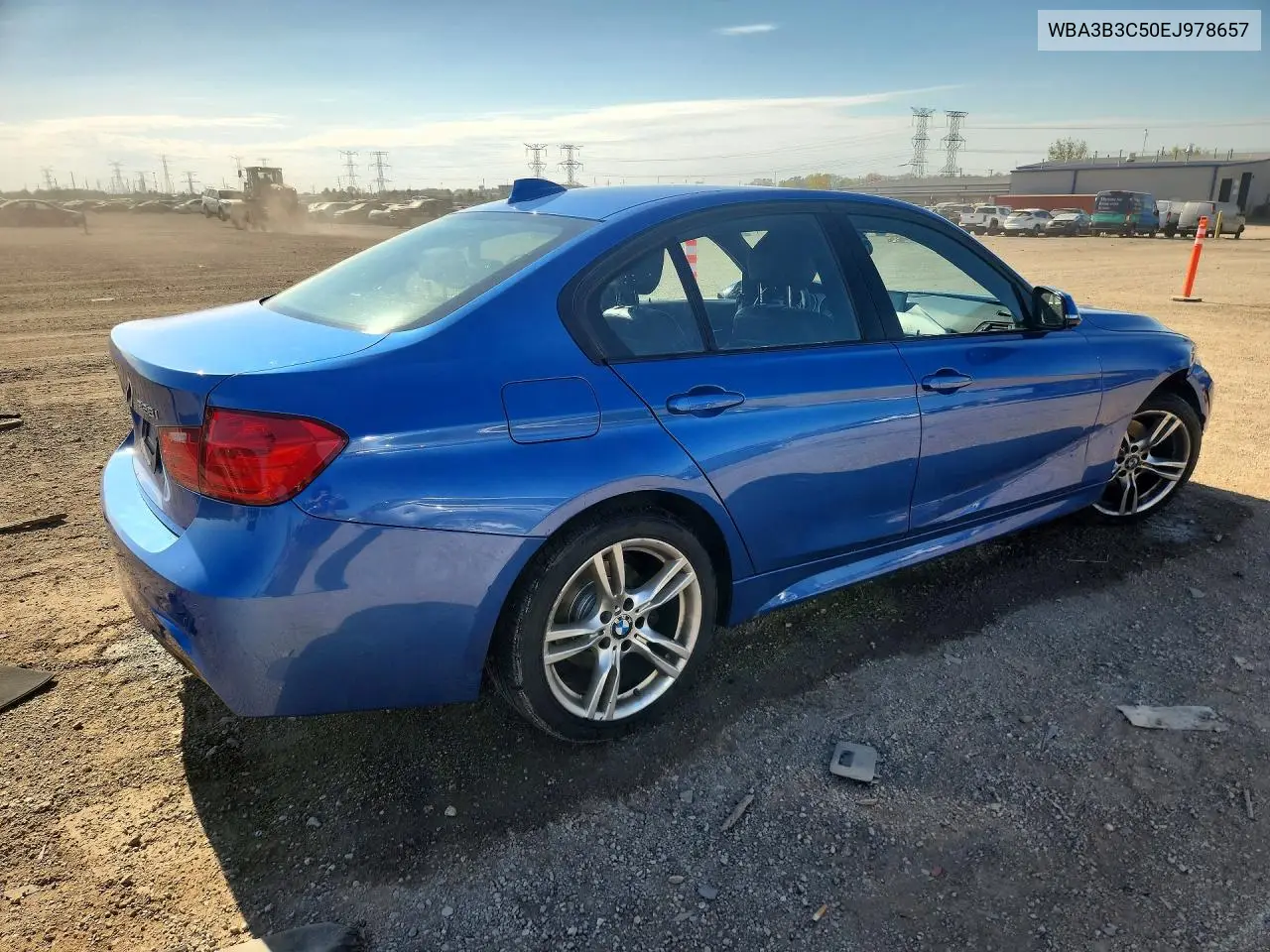 2014 BMW 3ER VIN WBA3B3C50EJ978657 — фото 3