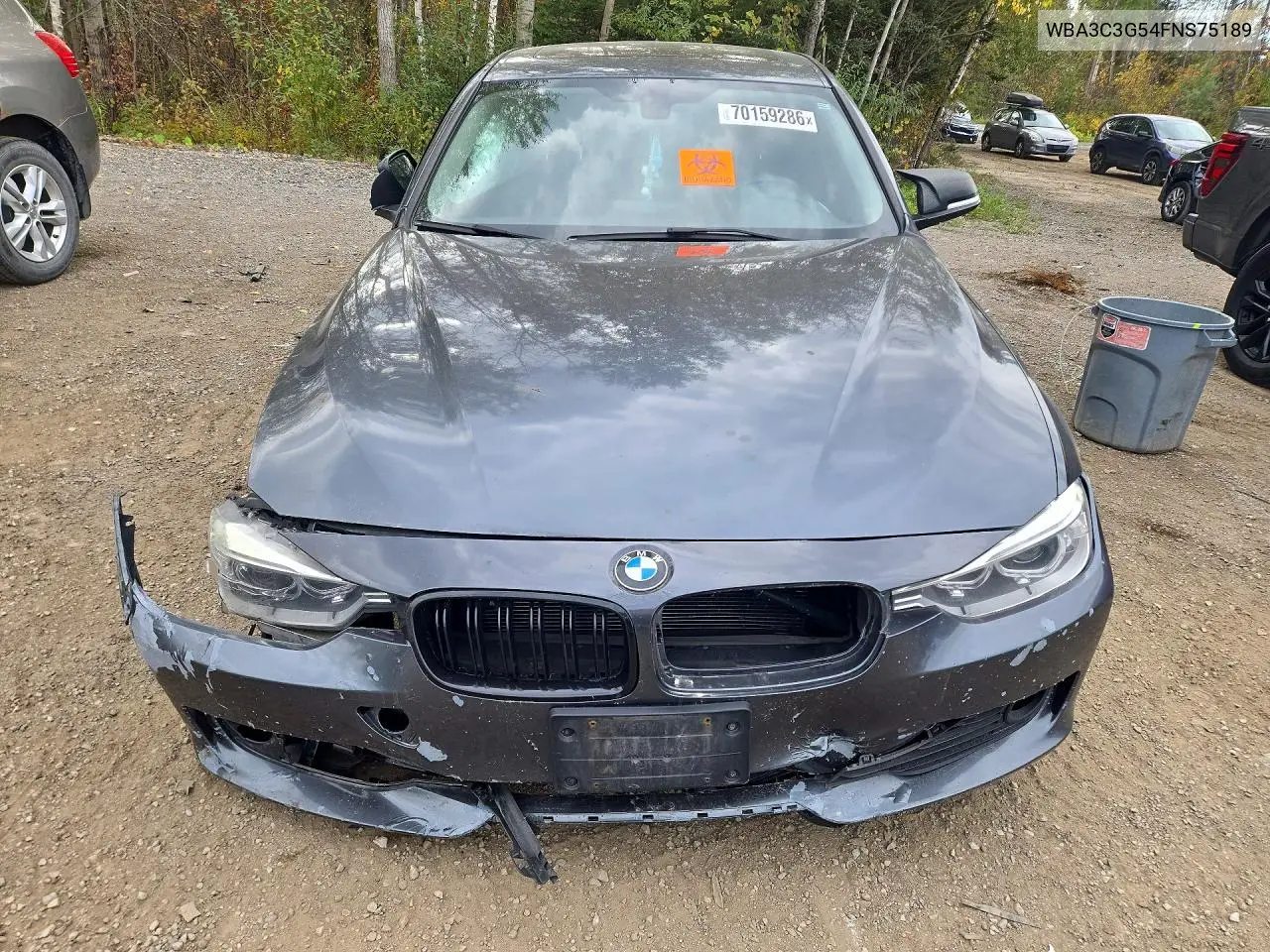 2015 BMW 3ER VIN WBA3C3G54FNS75189 — фото 5