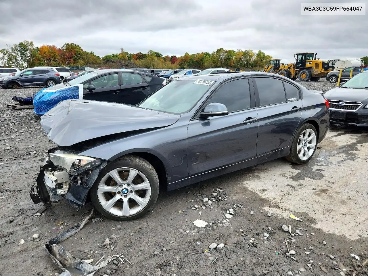 BMW 3ER 2015, VIN WBA3C3C59FP664047