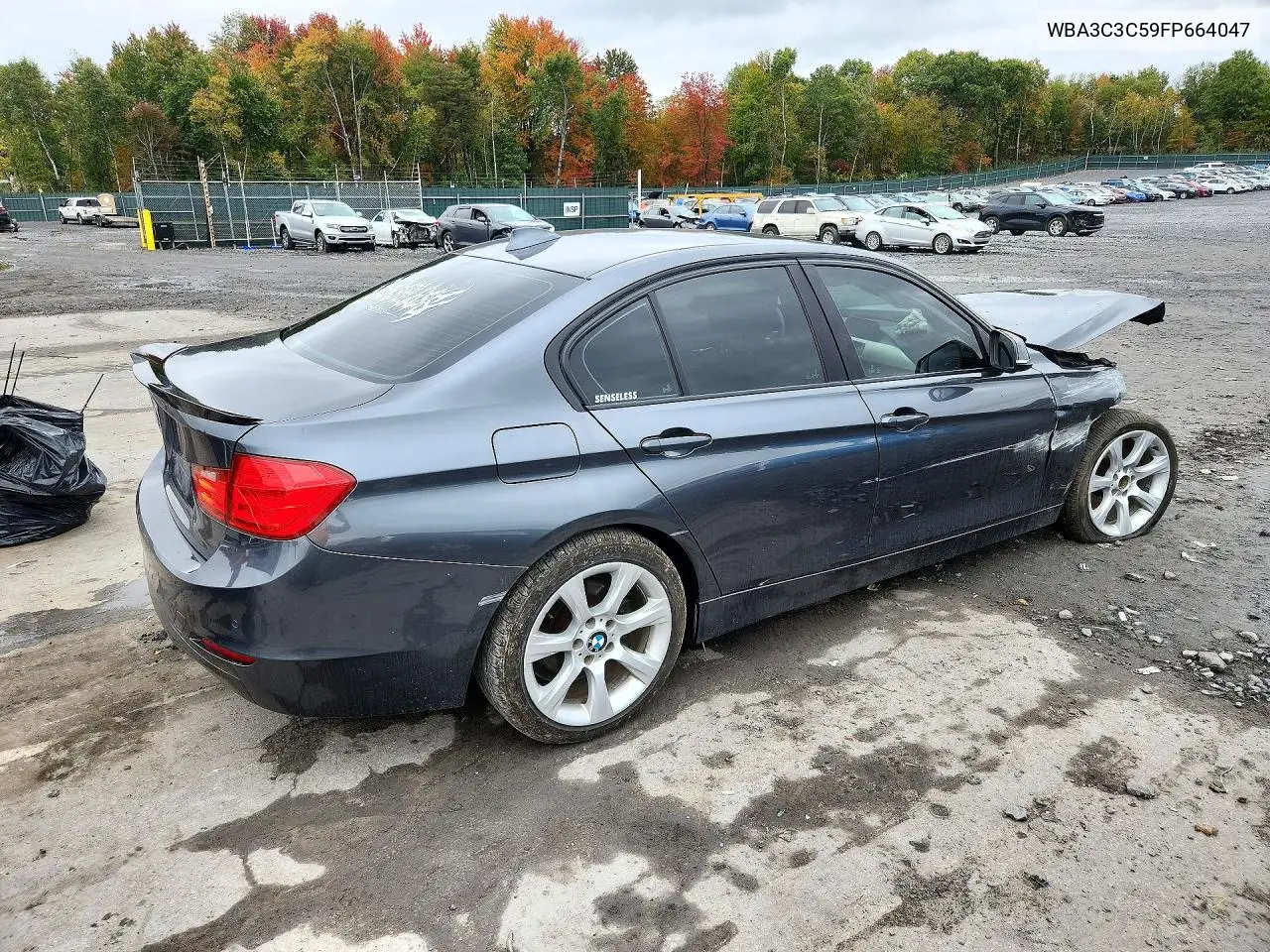 2015 BMW 3ER VIN WBA3C3C59FP664047 — фото 3