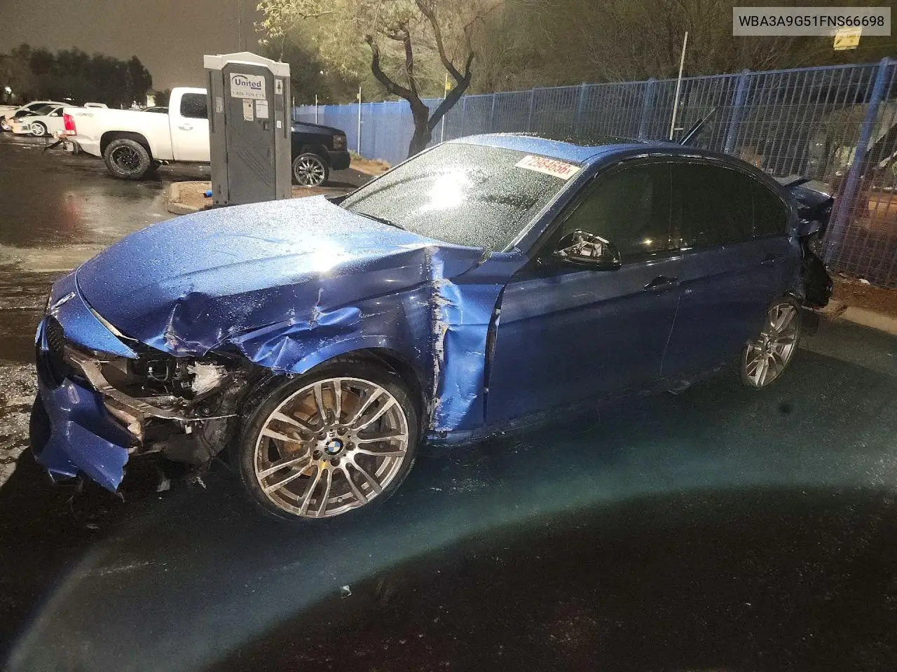 BMW 3ER 2015, VIN WBA3A9G51FNS66698