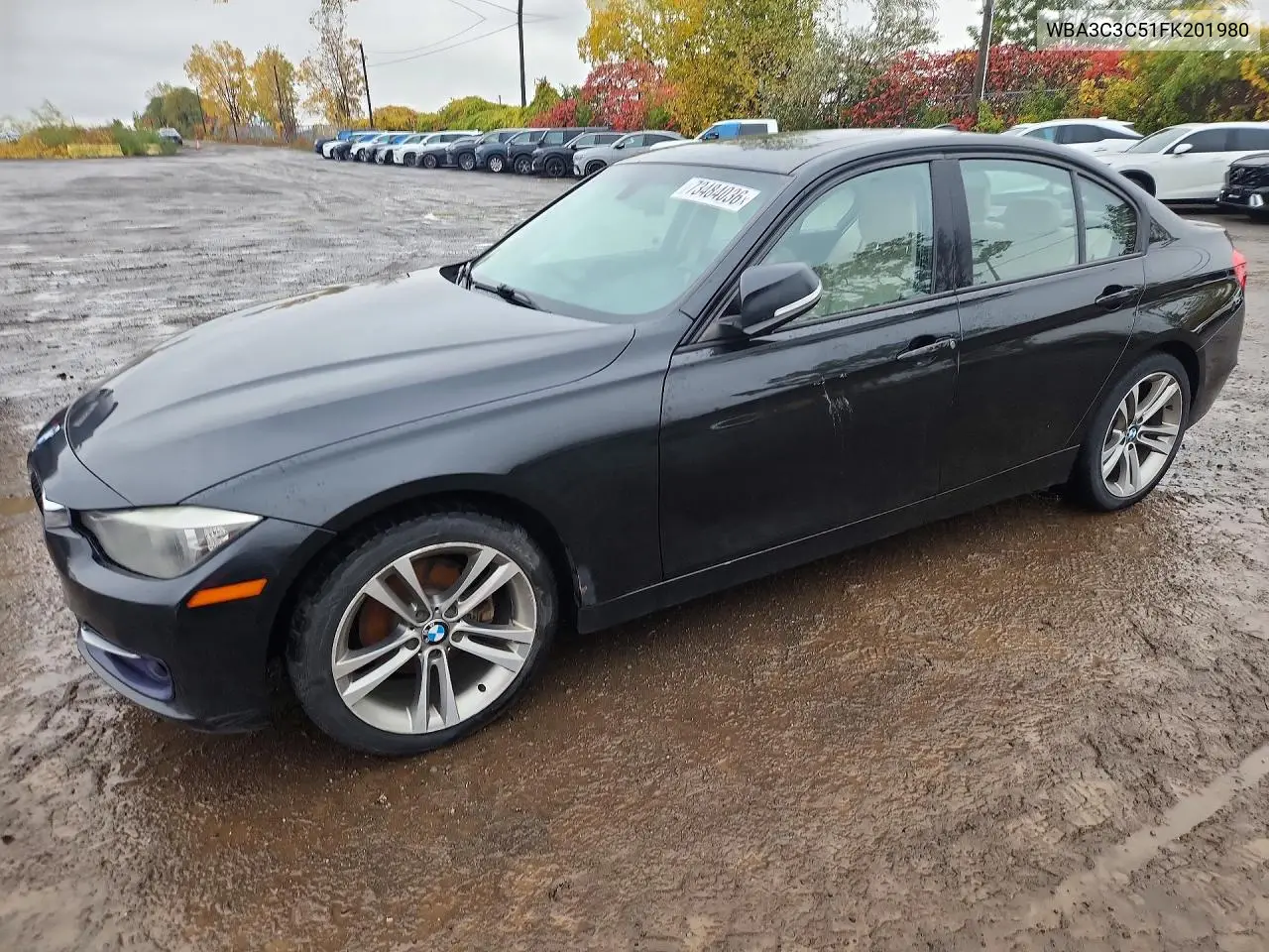 BMW 3ER 2015, VIN WBA3C3C51FK201980