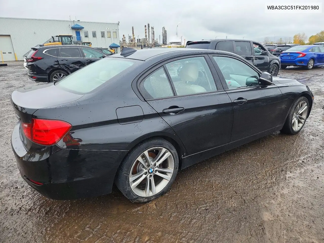 2015 BMW 3ER VIN WBA3C3C51FK201980 — фото 3