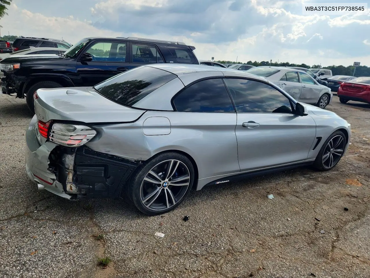 2015 BMW 4ER VIN WBA3T3C51FP738545 — фото 3