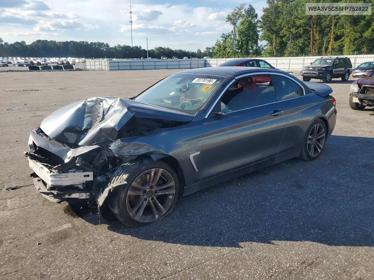 BMW 4ER 2015, VIN WBA3V5C58FP752822