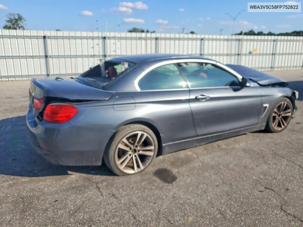 2015 BMW 4ER VIN WBA3V5C58FP752822 — фото 3