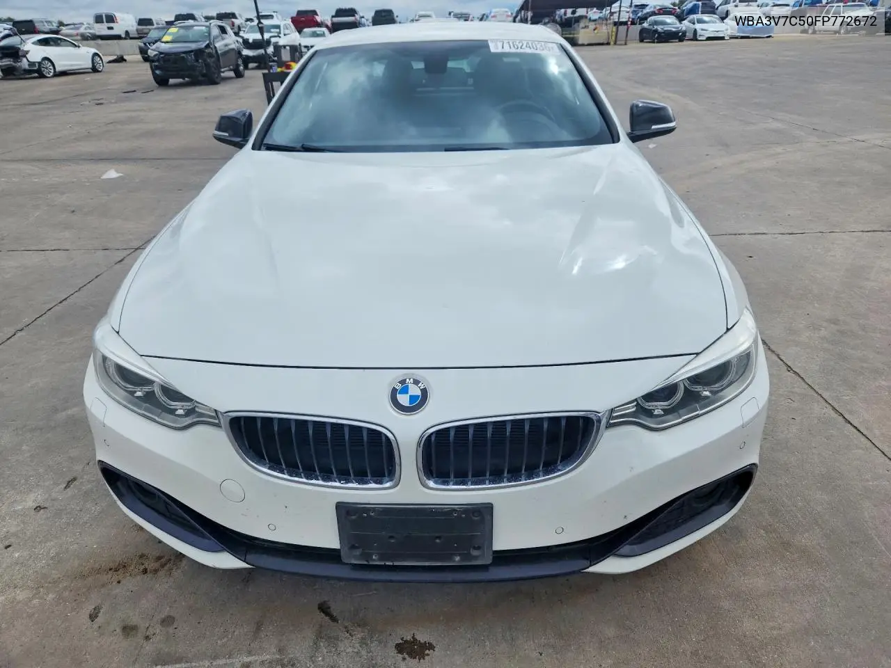 2015 BMW 4ER VIN WBA3V7C50FP772672 — фото 5