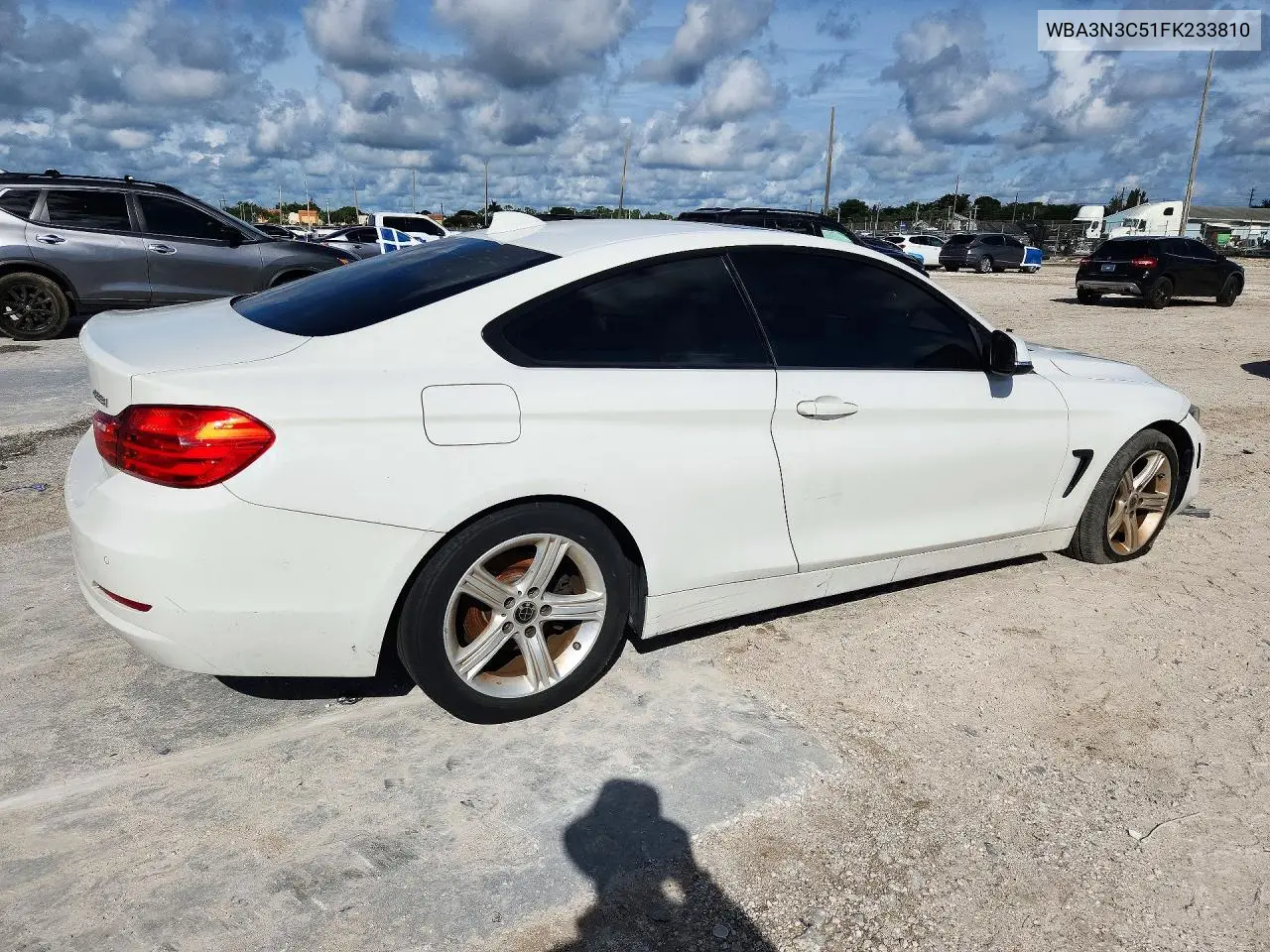 2015 BMW 4ER VIN WBA3N3C51FK233810 — фото 3
