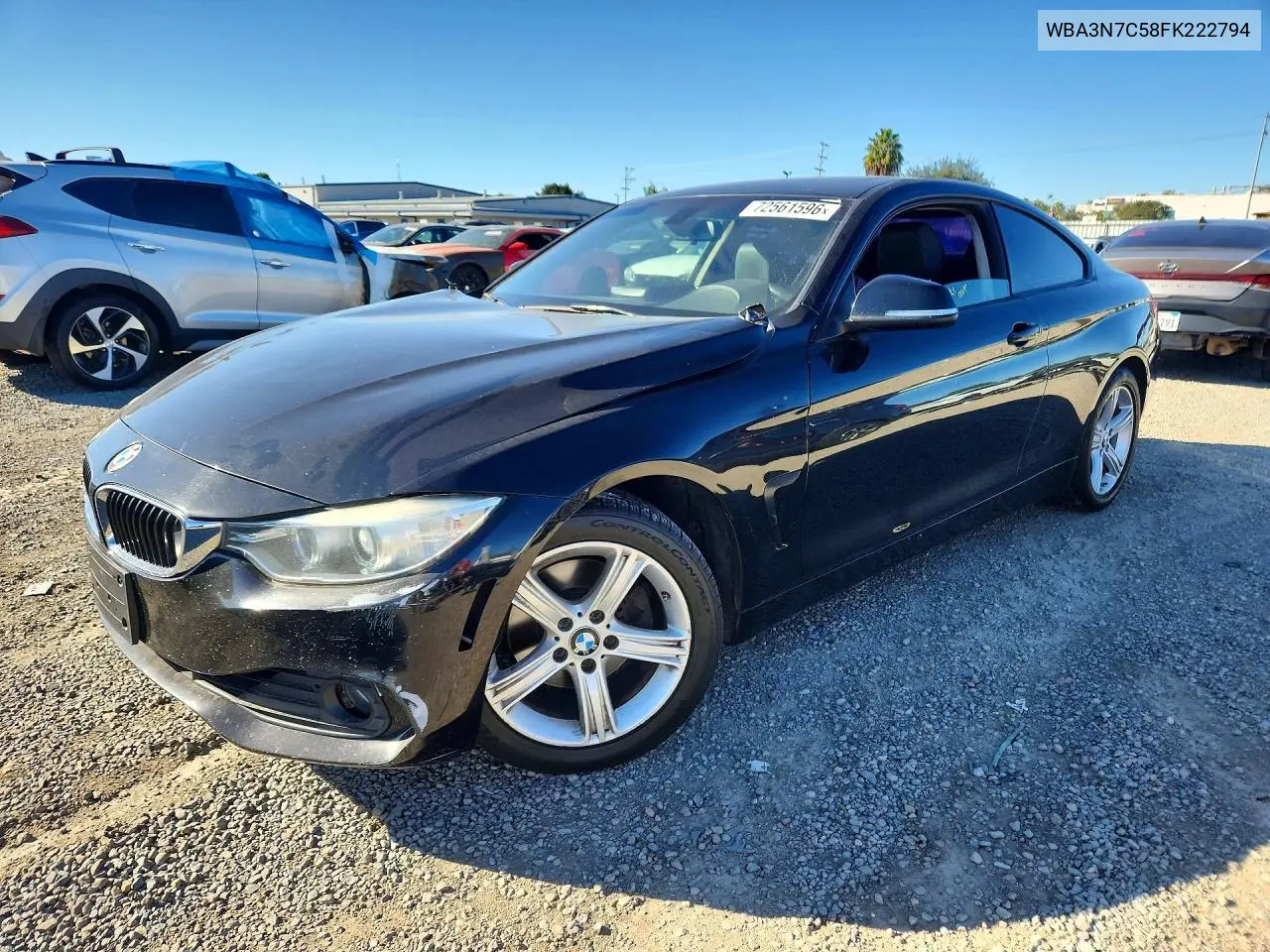 BMW 4ER 2015, VIN WBA3N7C58FK222794