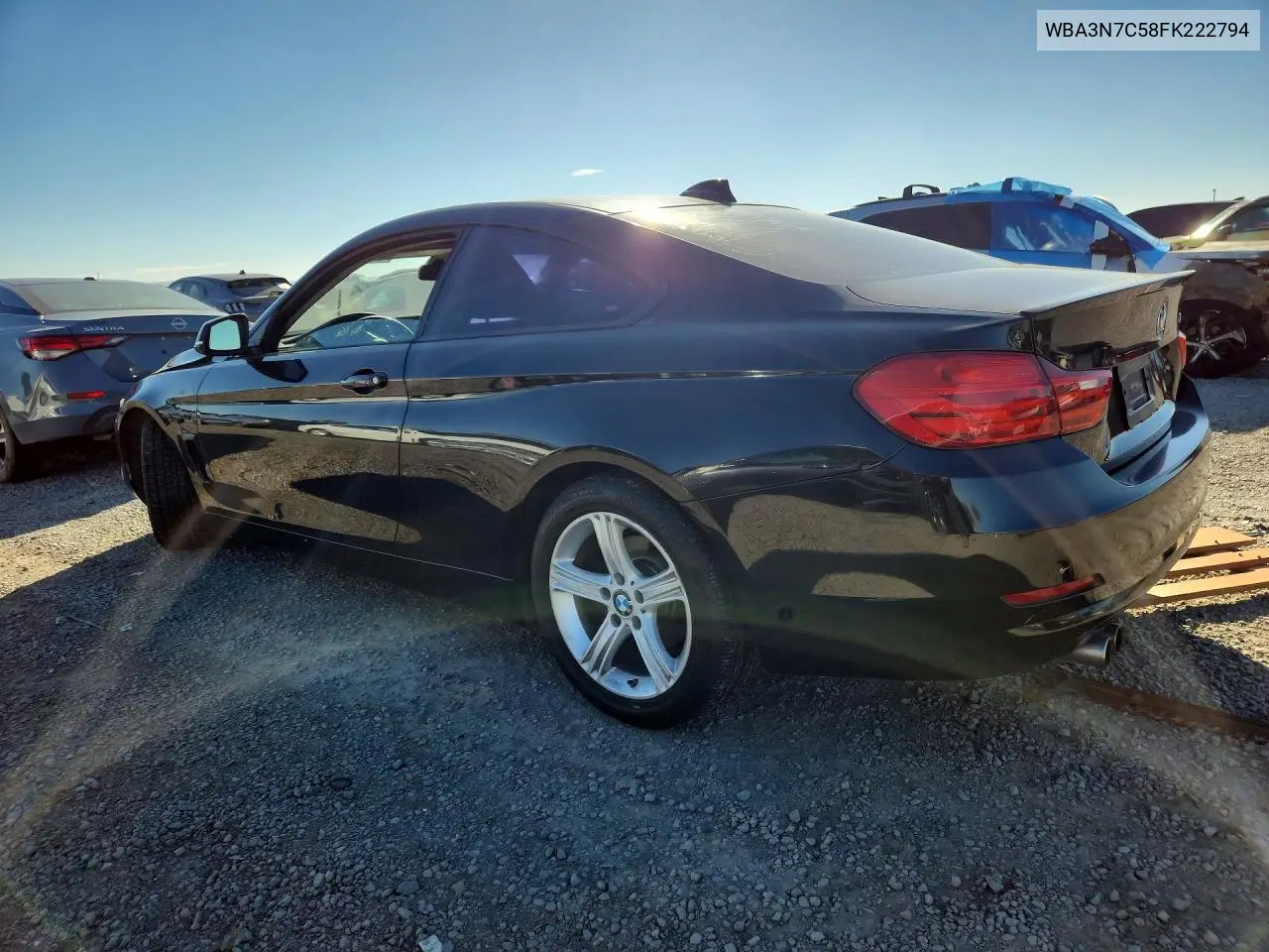 2015 BMW 4ER VIN WBA3N7C58FK222794 — фото 2