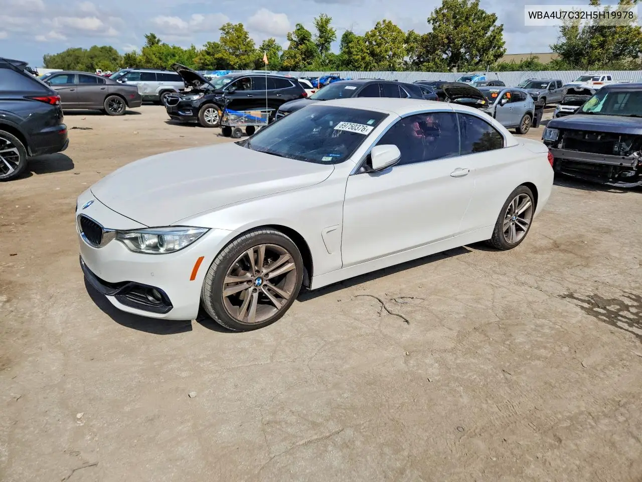 BMW 4ER 2017, VIN WBA4U7C32H5H19978