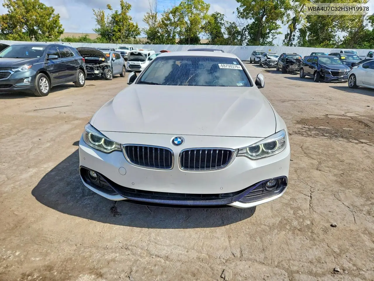 2017 BMW 4ER VIN WBA4U7C32H5H19978 — фото 5