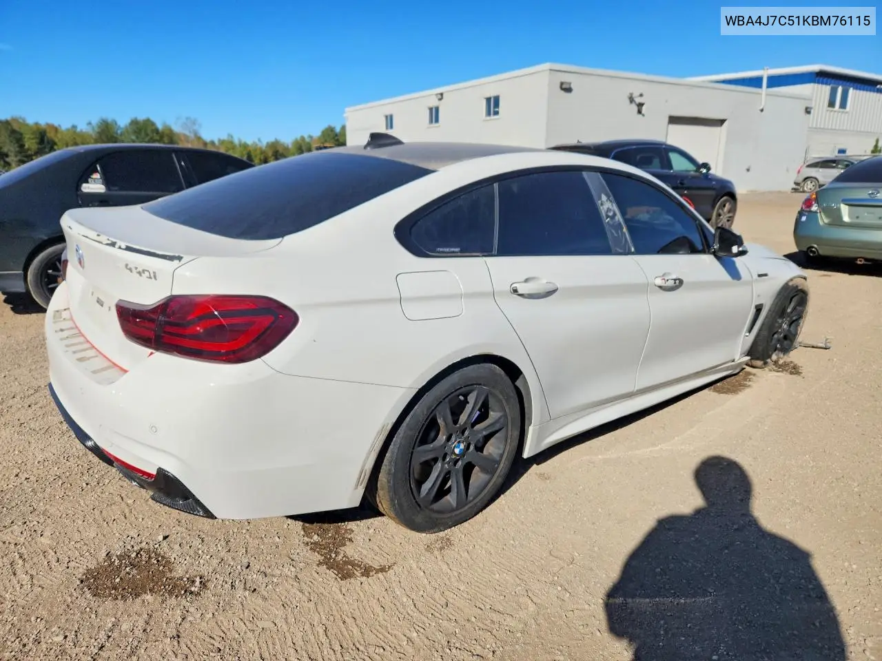 2019 BMW 4ER VIN WBA4J7C51KBM76115 — фото 3