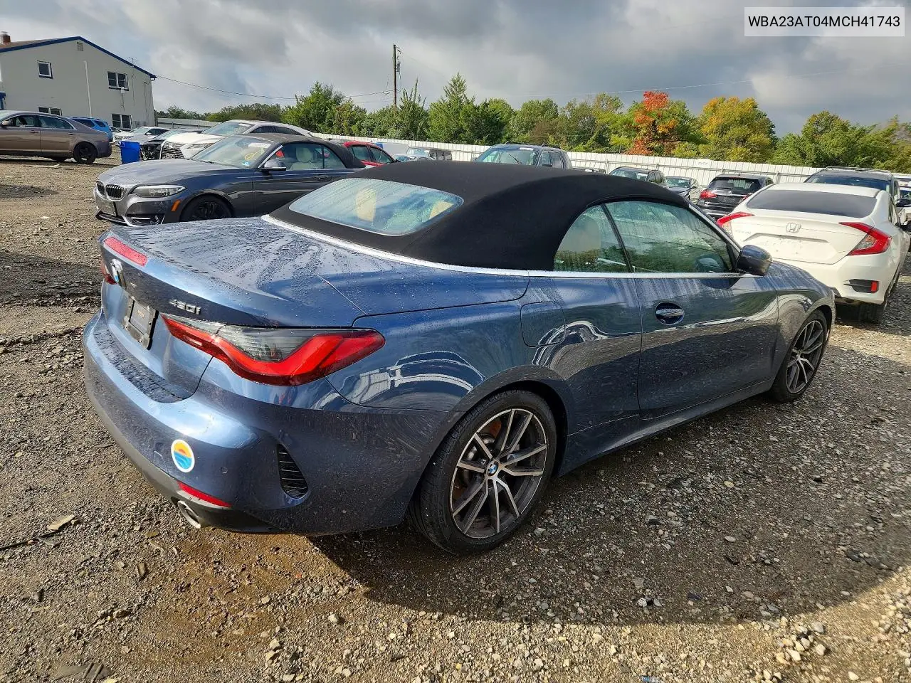 2021 BMW 4ER VIN WBA23AT04MCH41743 — фото 3