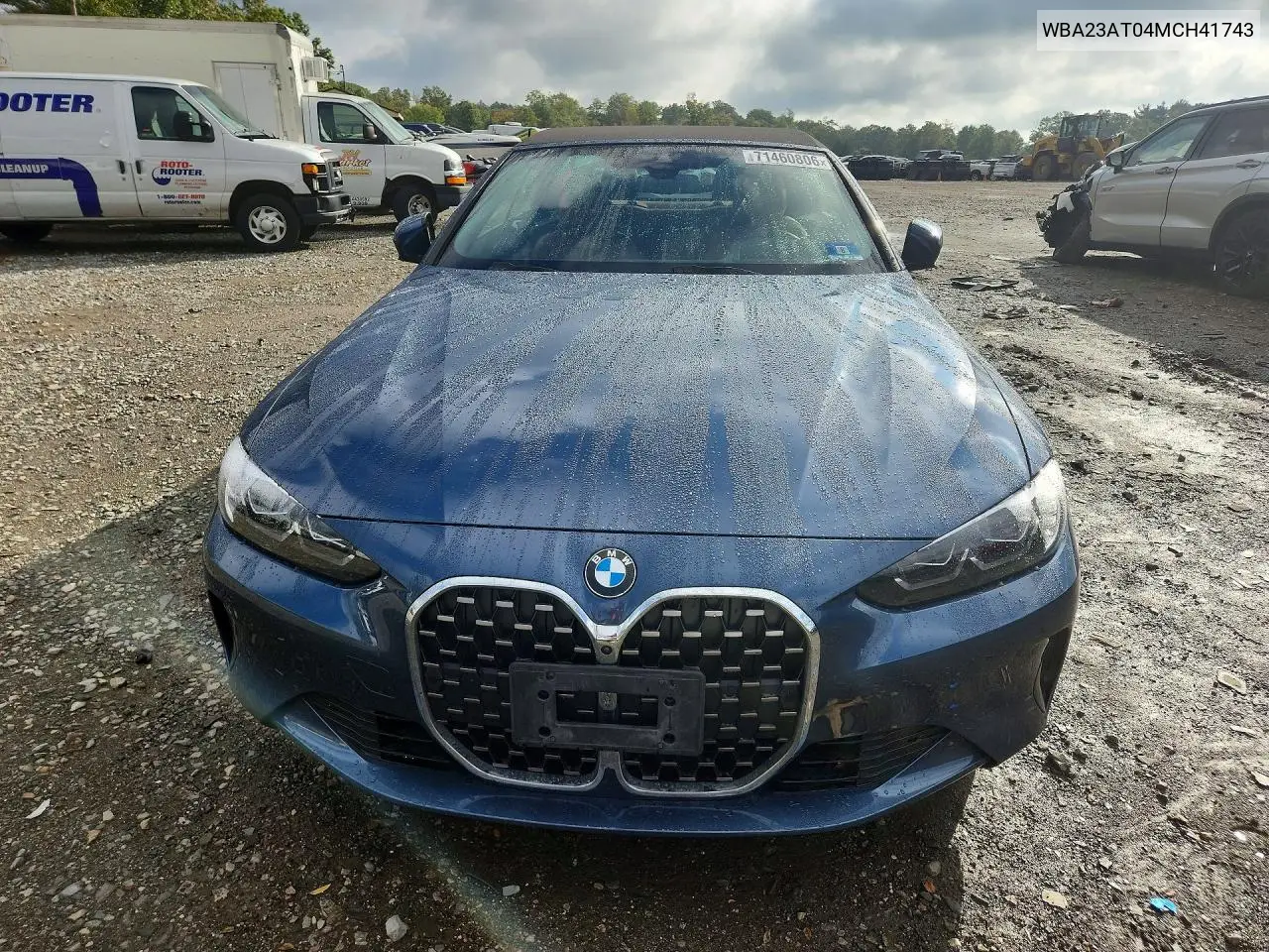 2021 BMW 4ER VIN WBA23AT04MCH41743 — фото 5