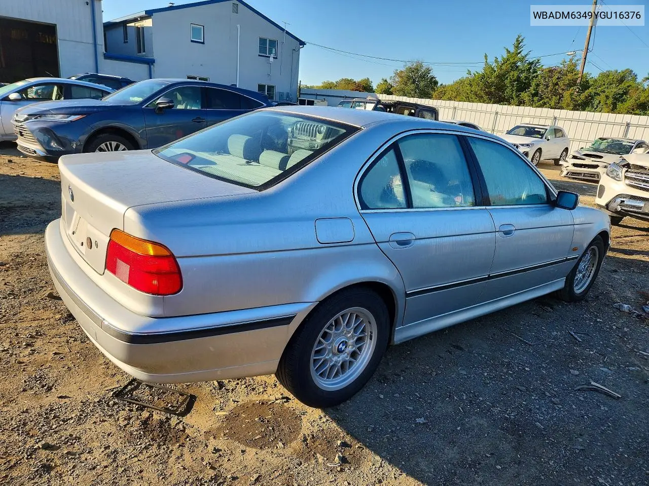 2000 BMW 5ER VIN WBADM6349YGU16376 — фото 3