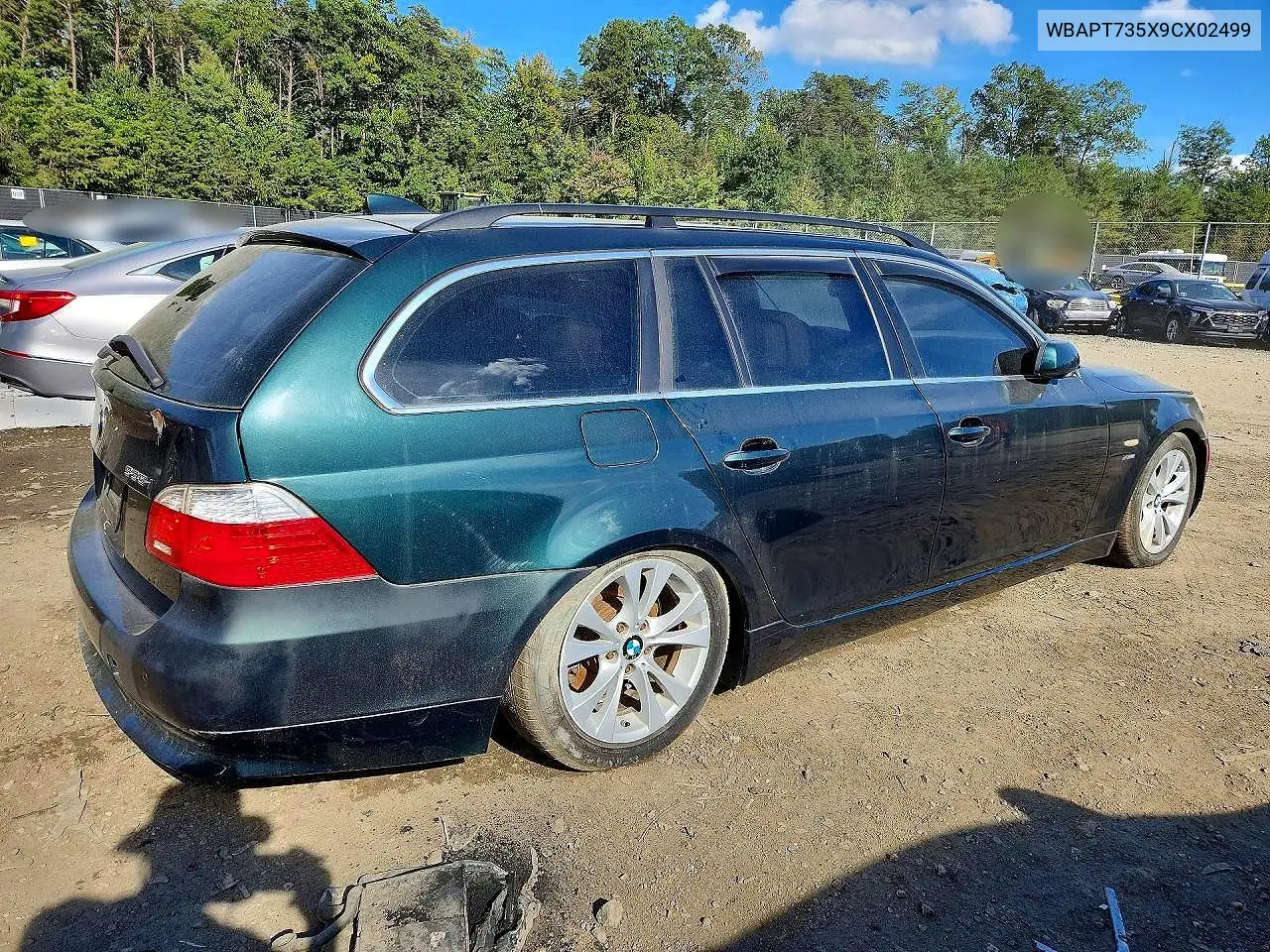2009 BMW 5ER VIN WBAPT735X9CX02499 — фото 3