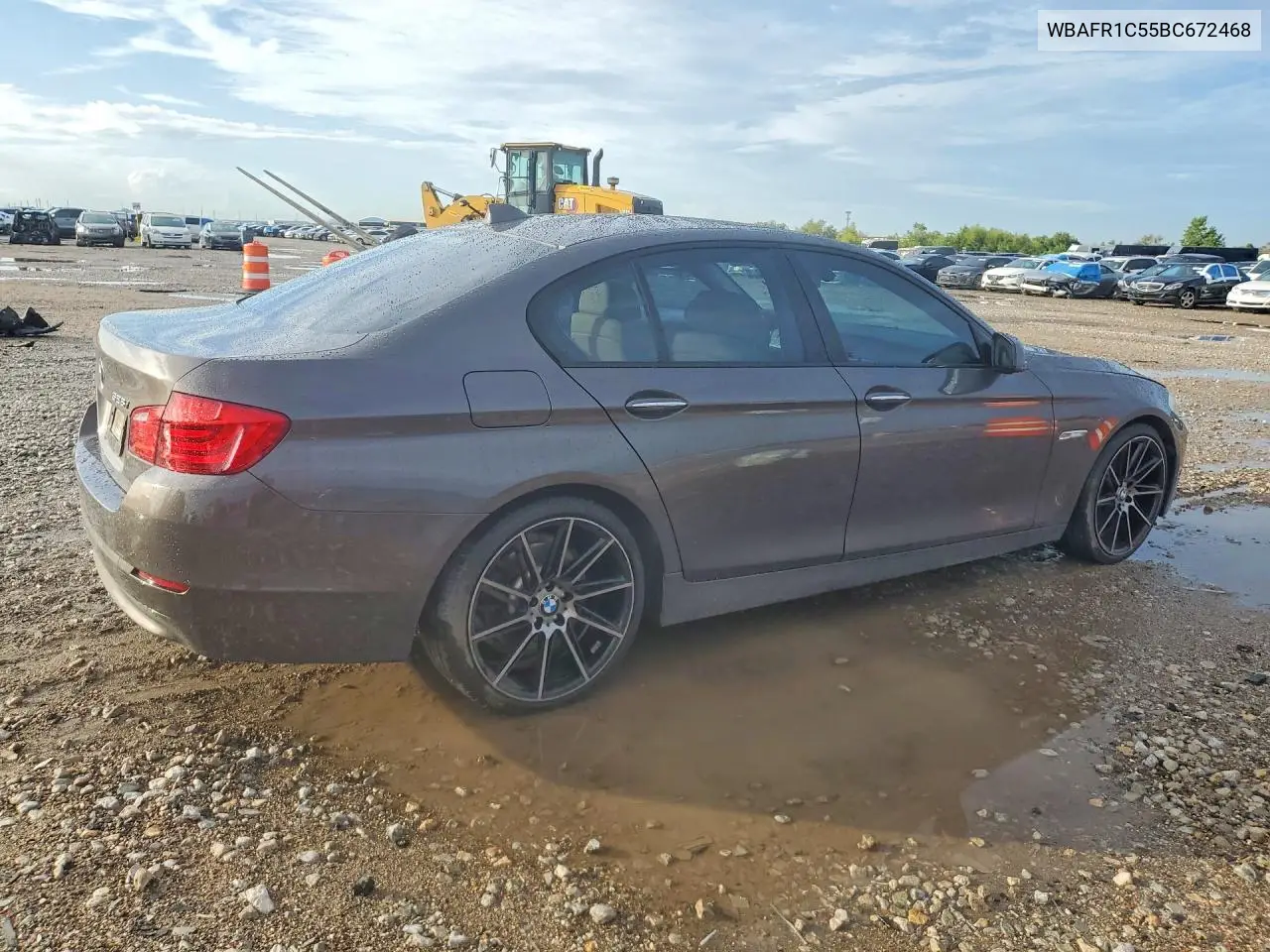 2011 BMW 5ER VIN WBAFR1C55BC672468 — фото 3