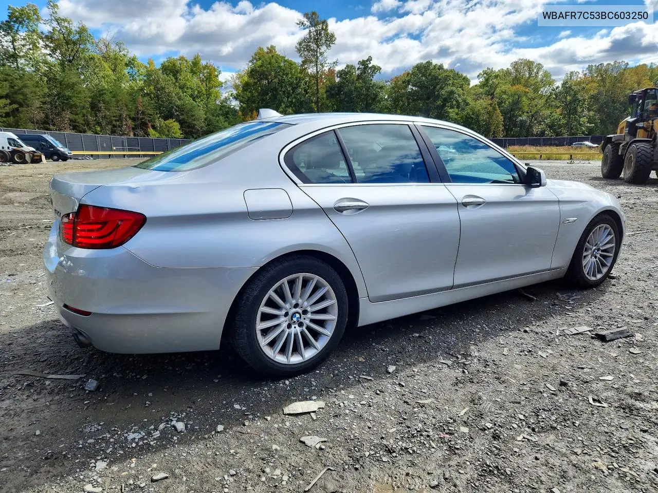 2011 BMW 5ER VIN WBAFR7C53BC603250 — фото 3