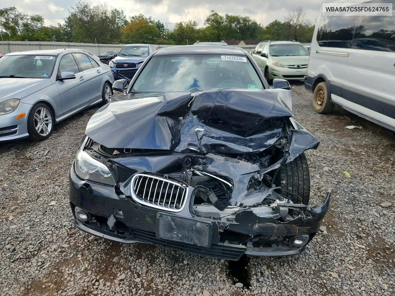2015 BMW 5ER VIN WBA5A7C55FD624765 — фото 5