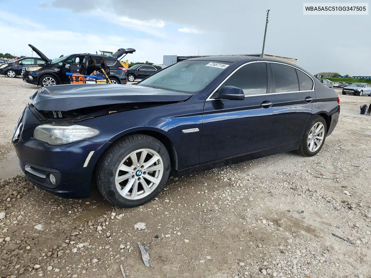 BMW 5ER 2016, VIN WBA5A5C51GG347505