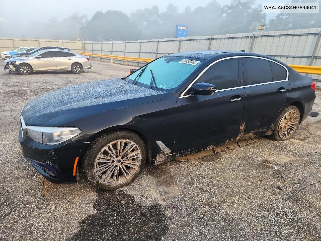 BMW 5ER 2017, VIN WBAJA5C34HG894041