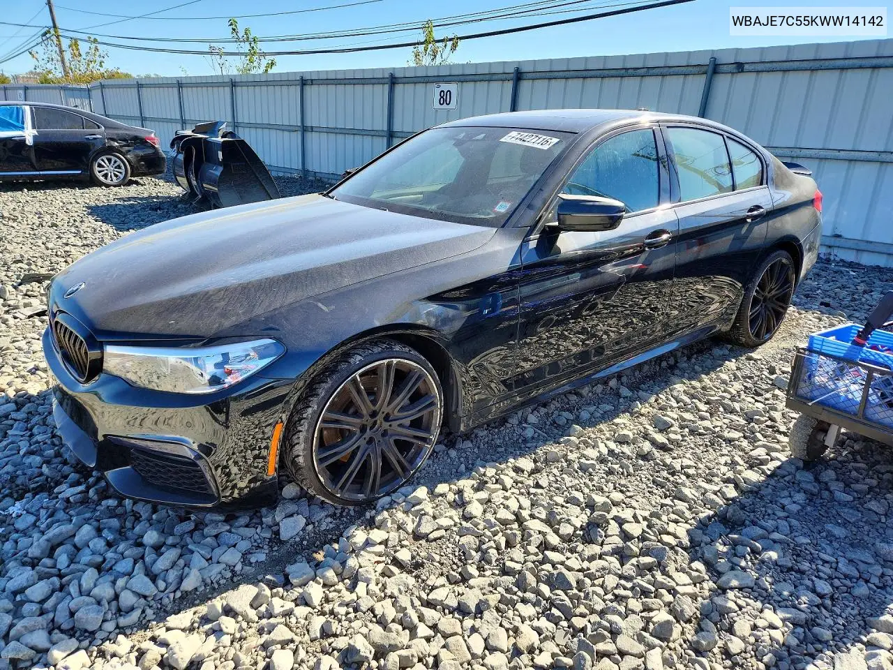 BMW 5ER 2019, VIN WBAJE7C55KWW14142