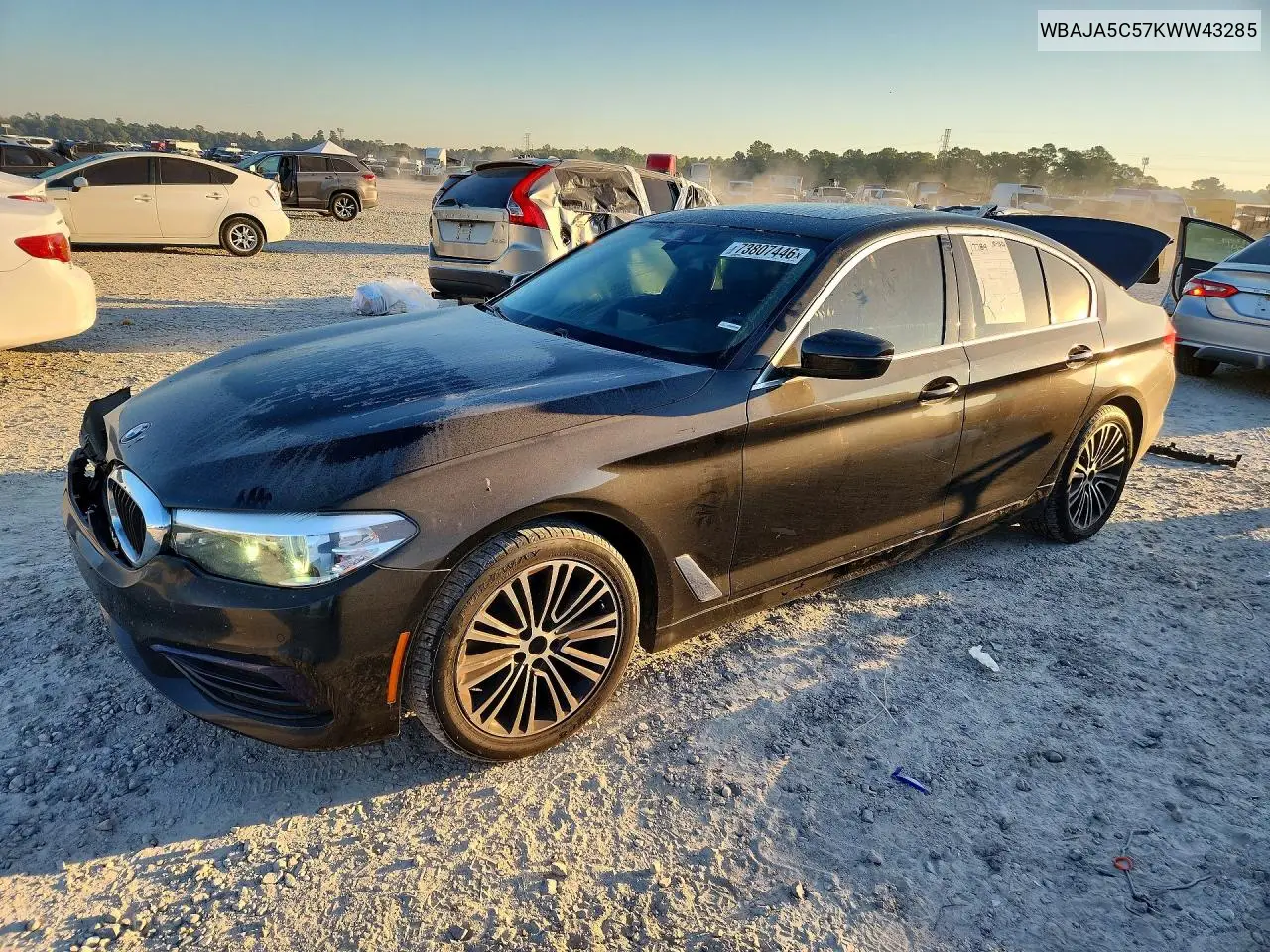 BMW 5ER 2019, VIN WBAJA5C57KWW43285