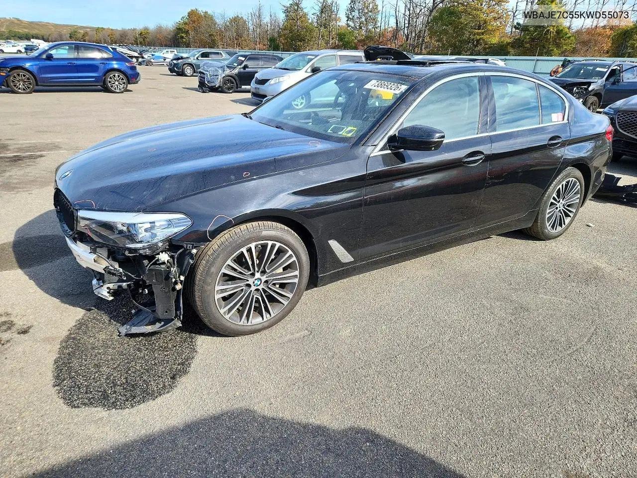 BMW 5ER 2019, VIN WBAJE7C55KWD55073