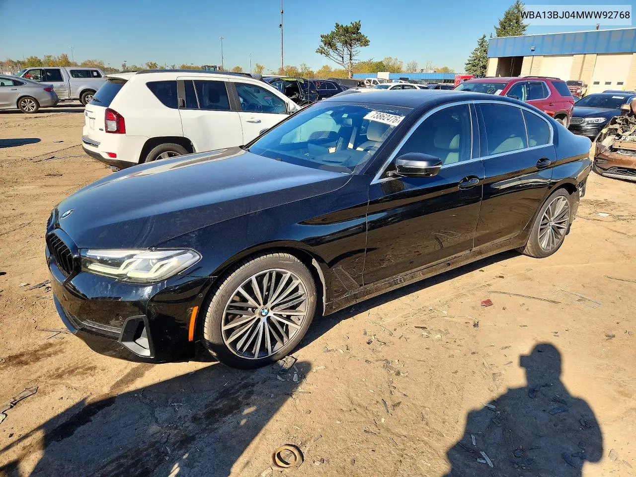 BMW 5ER 2021, VIN WBA13BJ04MWW92768