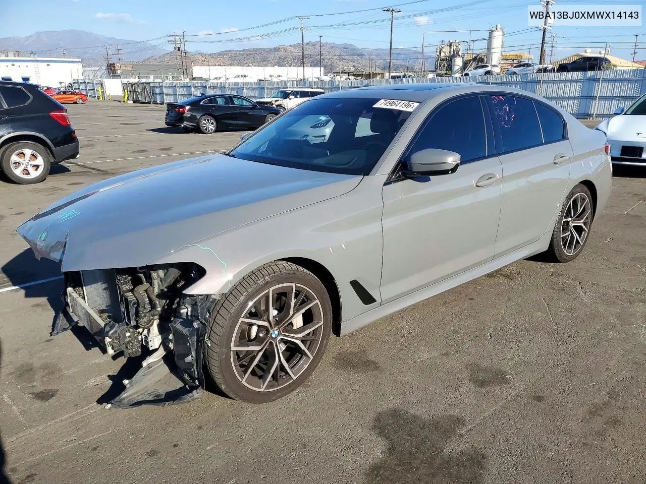 BMW 5ER 2021, VIN WBA13BJ0XMWX14143