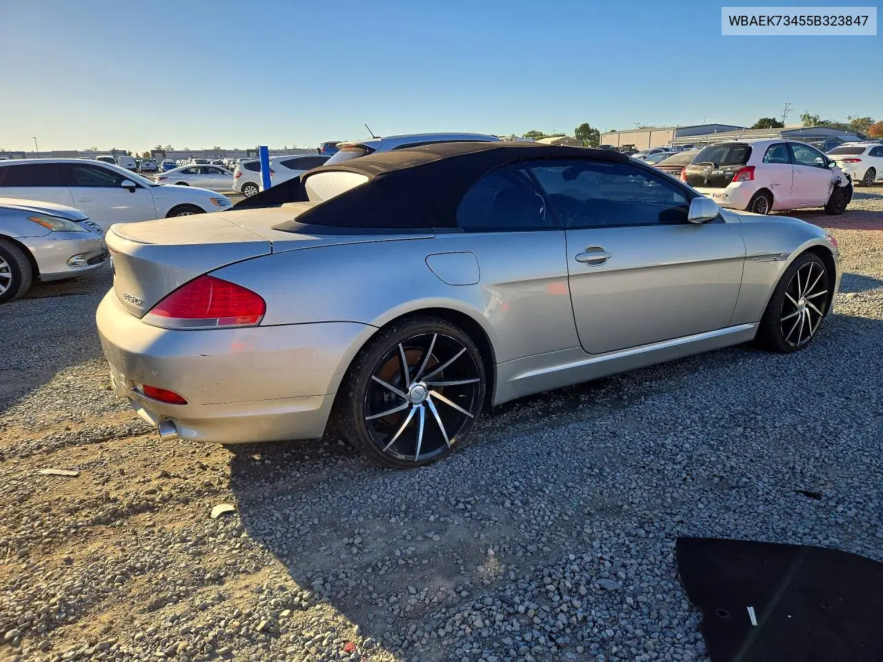2005 BMW 6ER VIN WBAEK73455B323847 — фото 3
