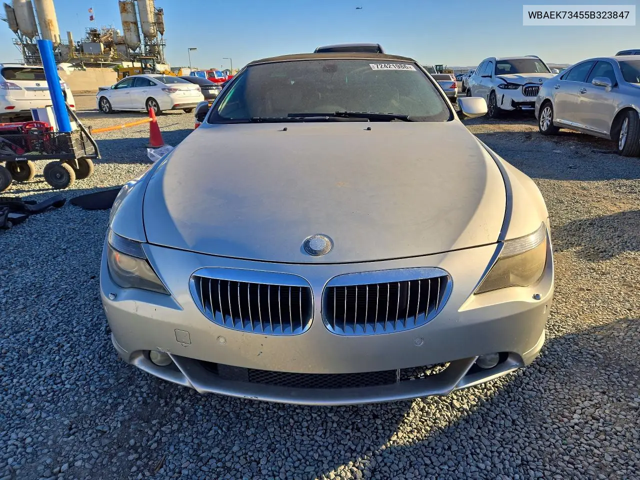 2005 BMW 6ER VIN WBAEK73455B323847 — фото 5