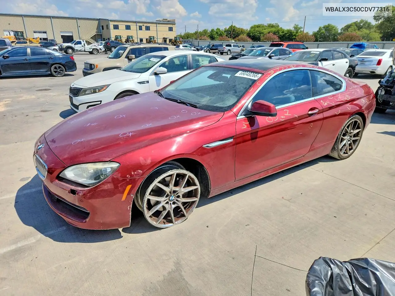 BMW 6ER 2012, VIN WBALX3C50CDV77316