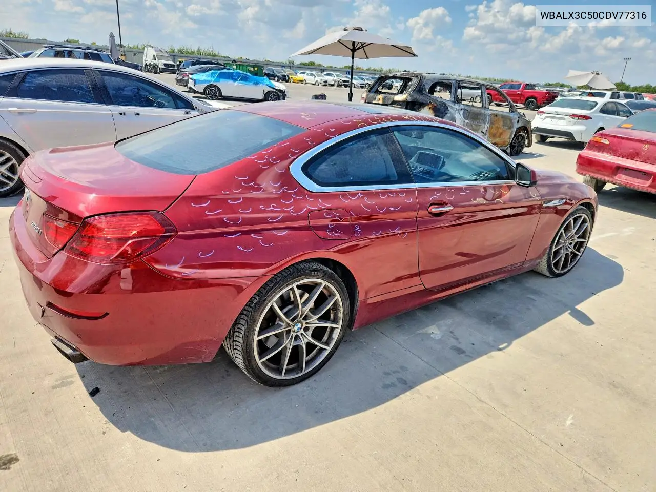 2012 BMW 6ER VIN WBALX3C50CDV77316 — фото 3