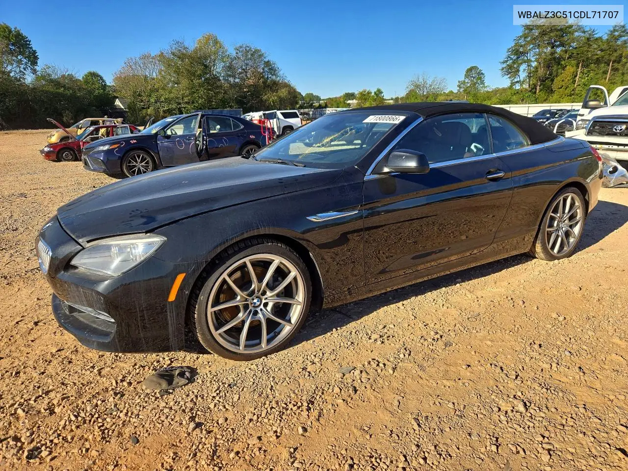 BMW 6ER 2012, VIN WBALZ3C51CDL71707