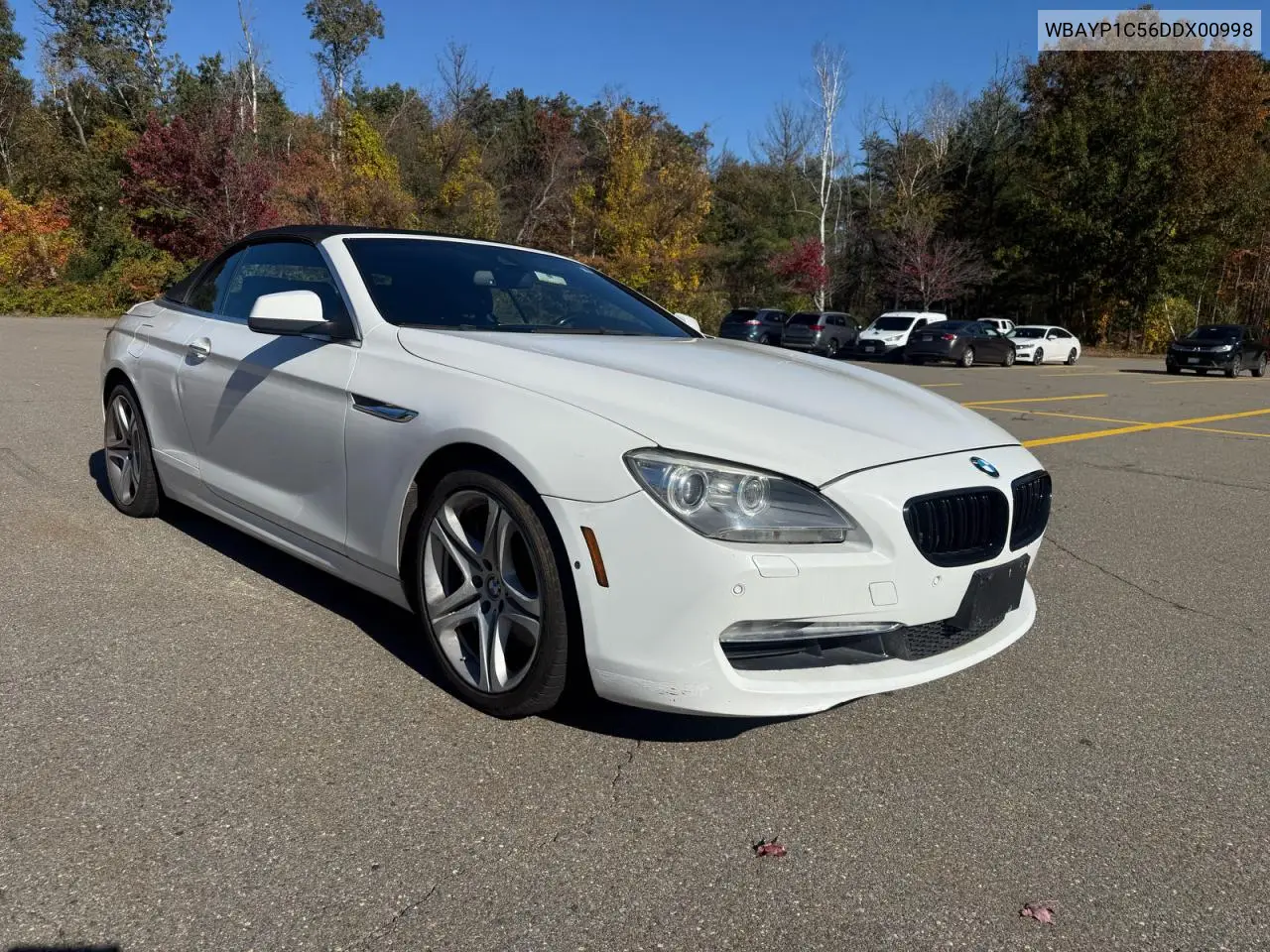 BMW 6ER 2013, VIN WBAYP1C56DDX00998