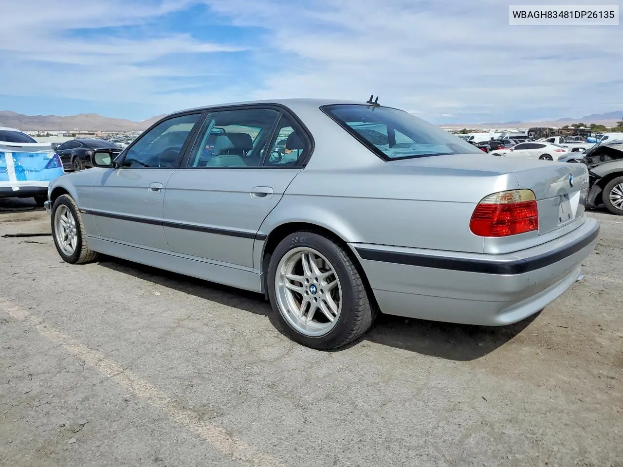 2001 BMW 7ER VIN WBAGH83481DP26135 — фото 2
