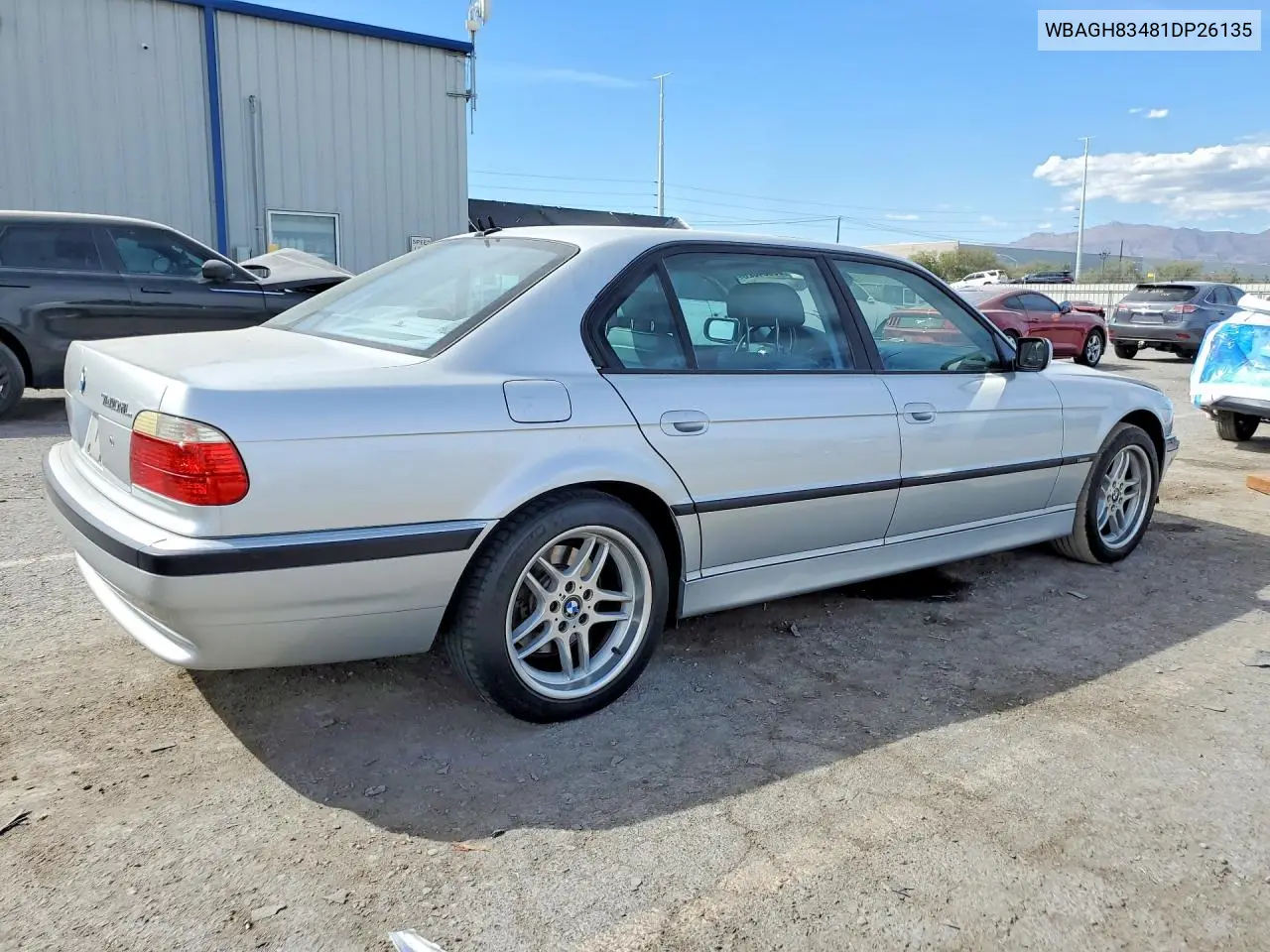 2001 BMW 7ER VIN WBAGH83481DP26135 — фото 3
