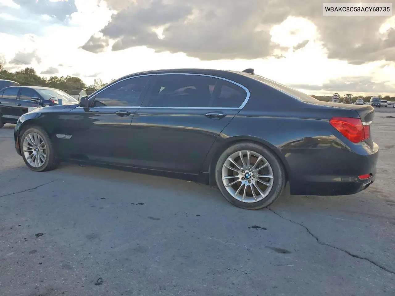 2010 BMW 7ER VIN WBAKC8C58ACY68735 — фото 2