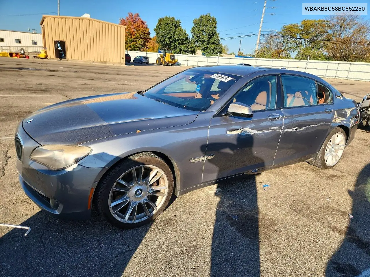 BMW 7ER 2011, VIN WBAKB8C58BC852250