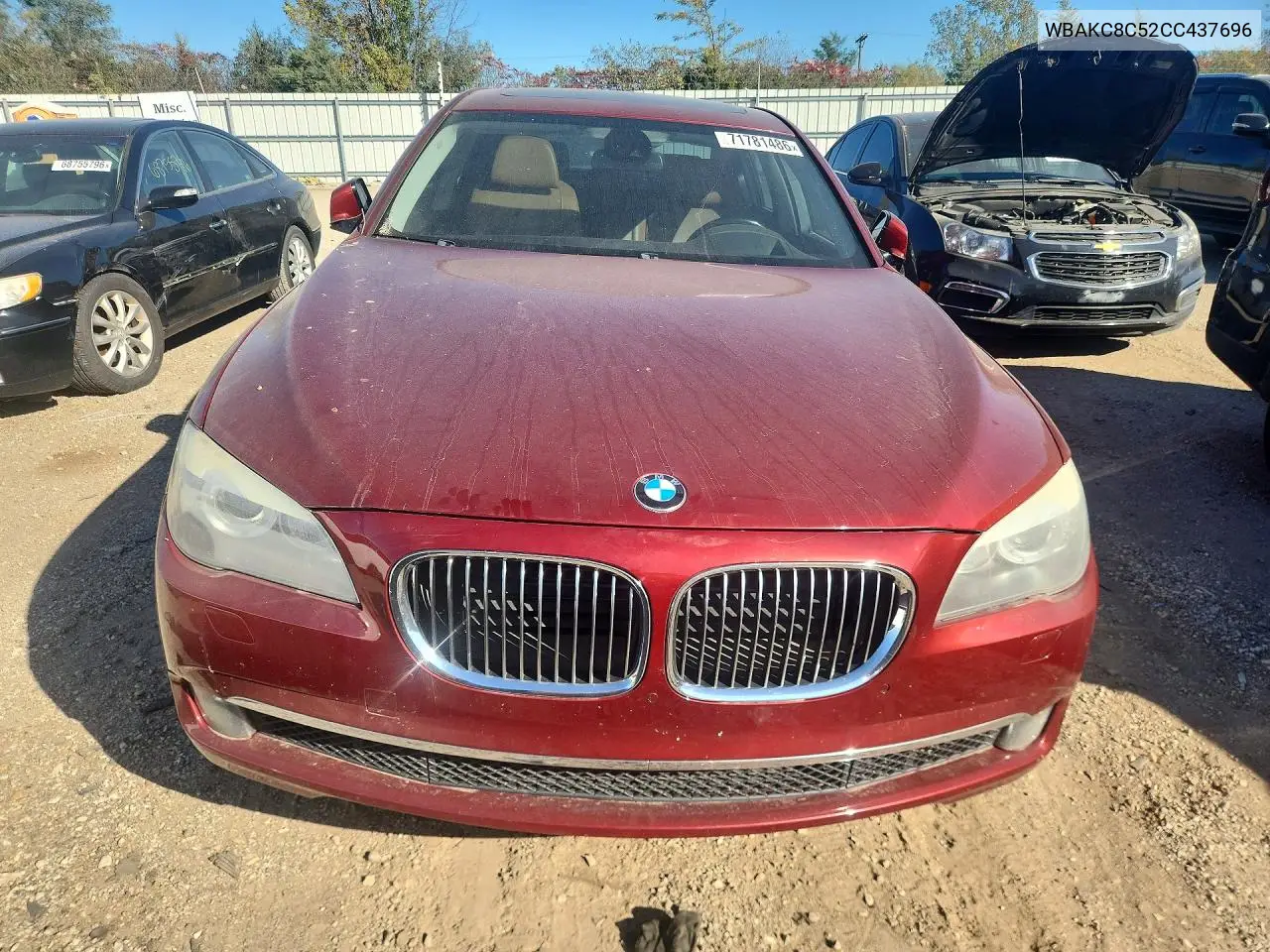 2012 BMW 7ER VIN WBAKC8C52CC437696 — фото 5