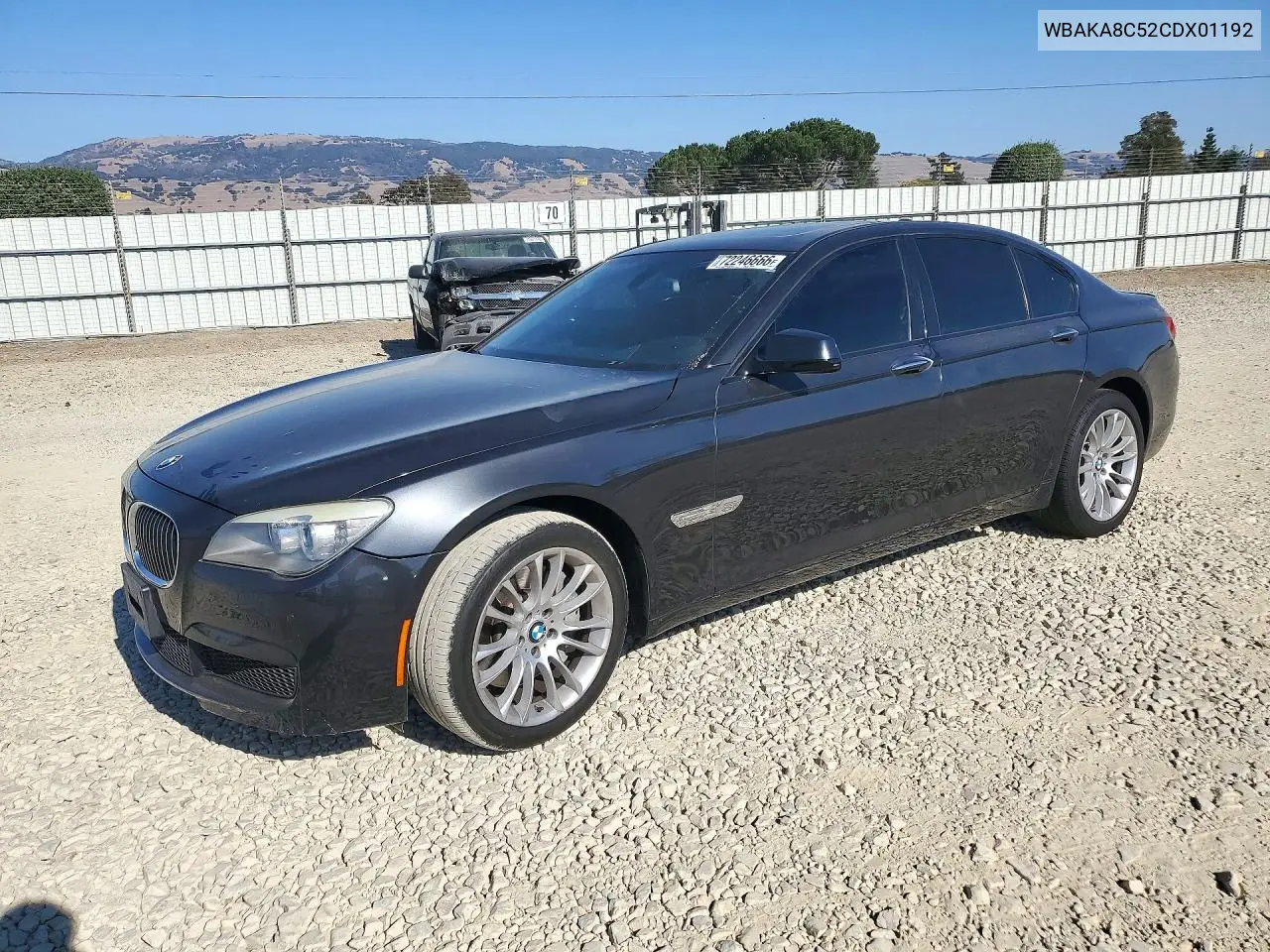 BMW 7ER 2012, VIN WBAKA8C52CDX01192