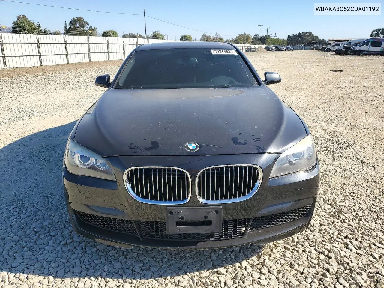 2012 BMW 7ER VIN WBAKA8C52CDX01192 — фото 5