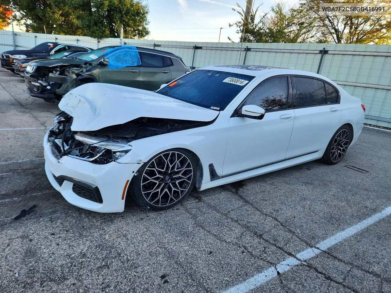 BMW 7ER 2016, VIN WBA7F2C58GG416991