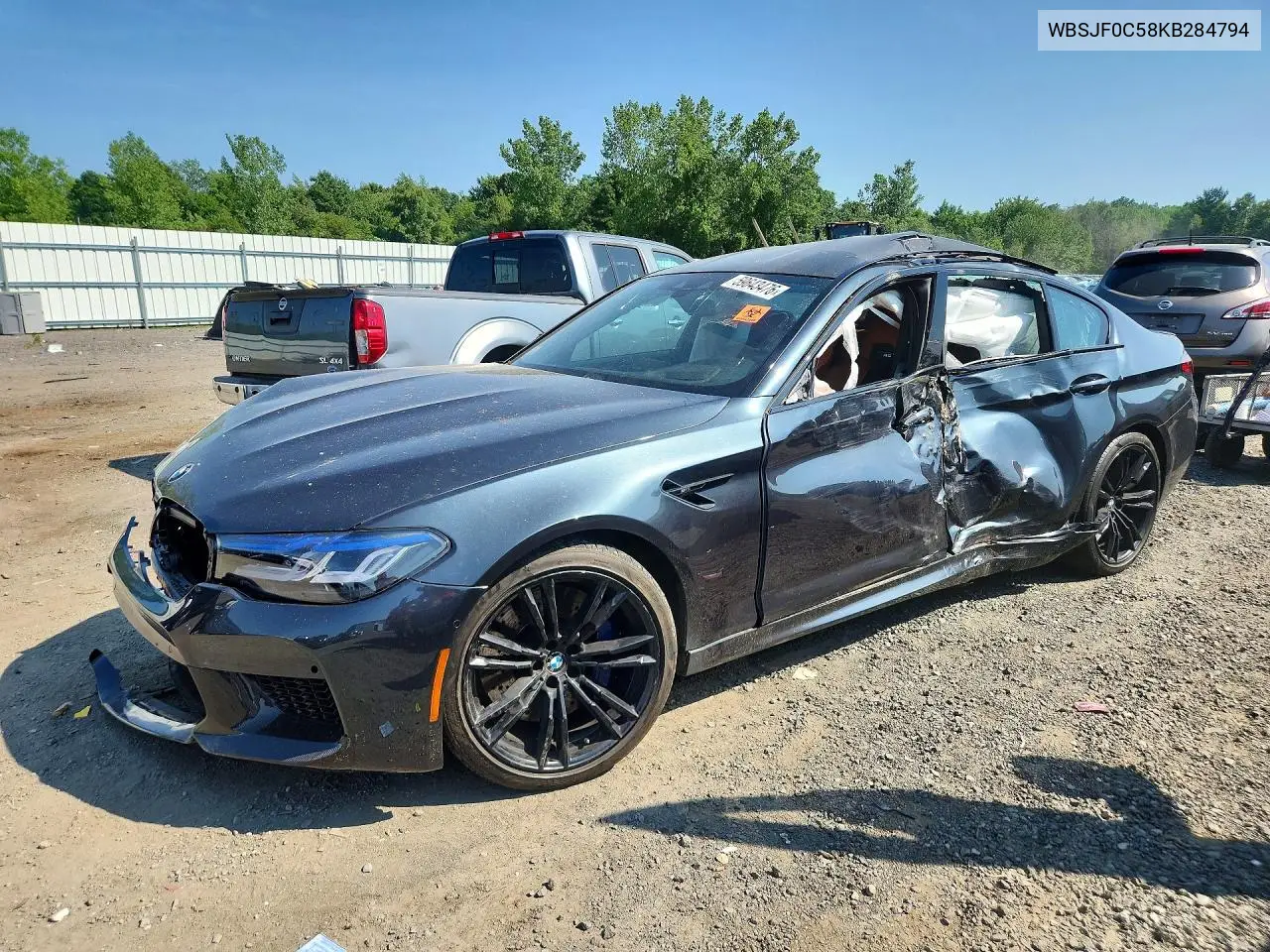 BMW M5 2019, VIN WBSJF0C58KB284794