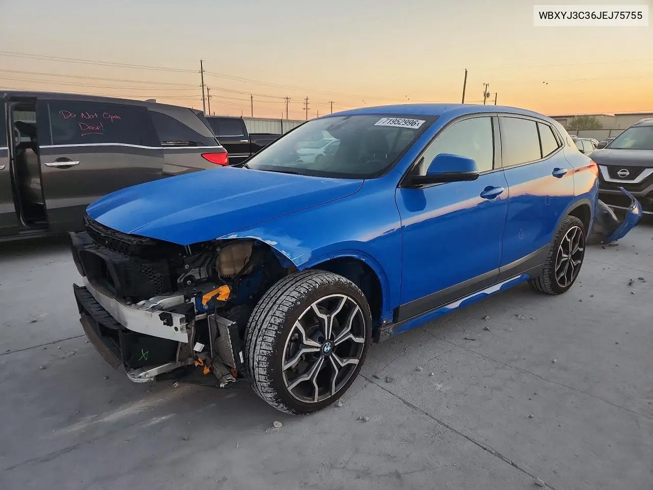 BMW X2 2018, VIN WBXYJ3C36JEJ75755