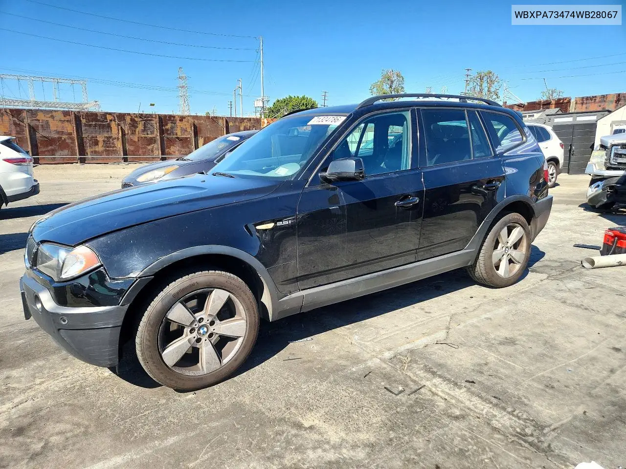BMW X3 2004, VIN WBXPA73474WB28067