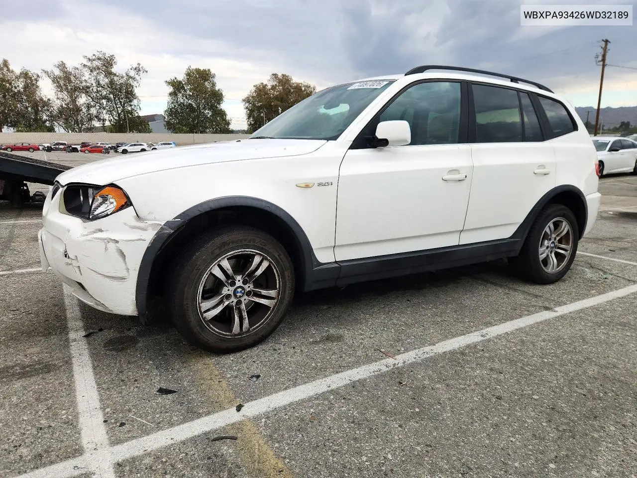 BMW X3 2006, VIN WBXPA93426WD32189