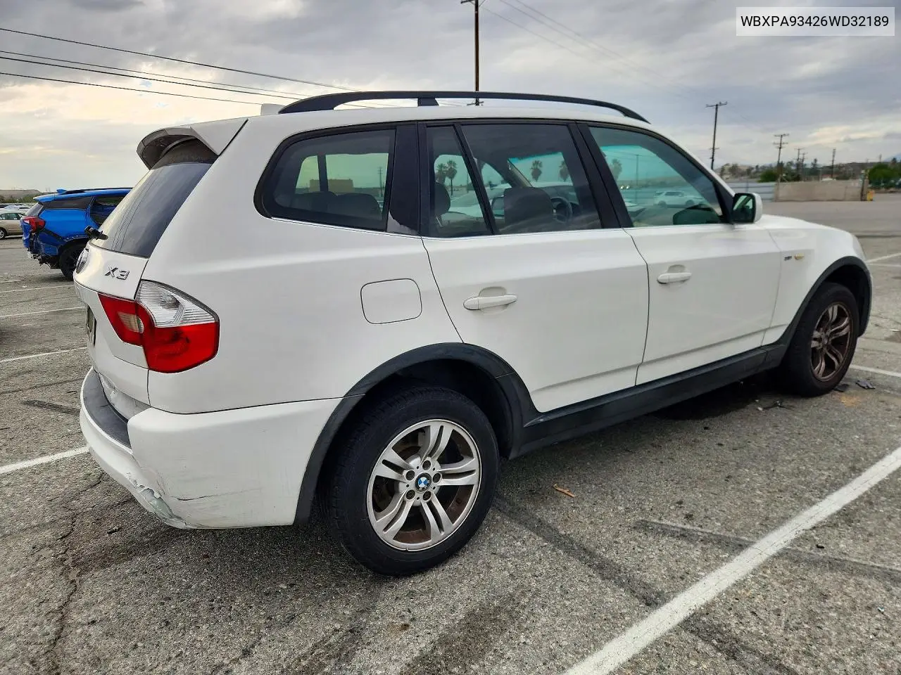 2006 BMW X3 VIN WBXPA93426WD32189 — фото 3